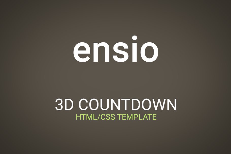 Download Ensio – 3D Countdown HTML Template