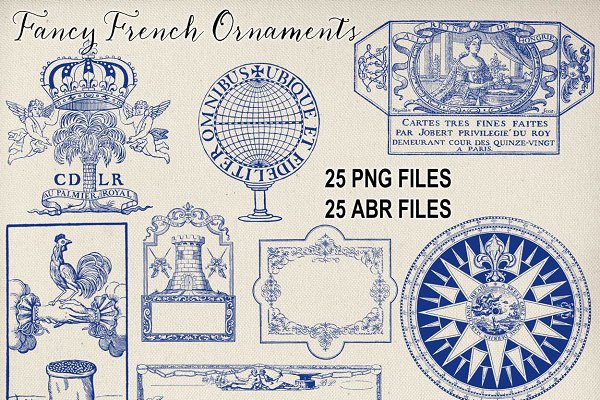 Download Vintage French Ornament Brushes