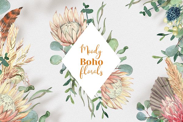 Download Moody Boho Florals Collection