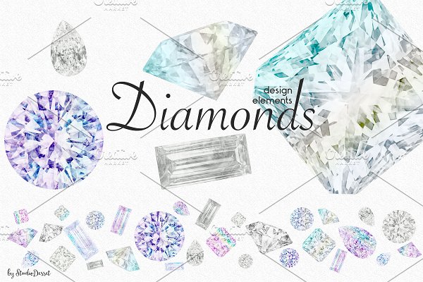 Download Diamonds - Watercolor Elements