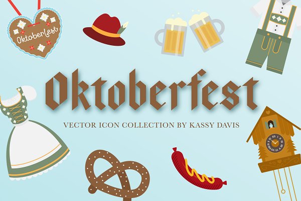 Download Oktoberfest' Vector Icon Collection