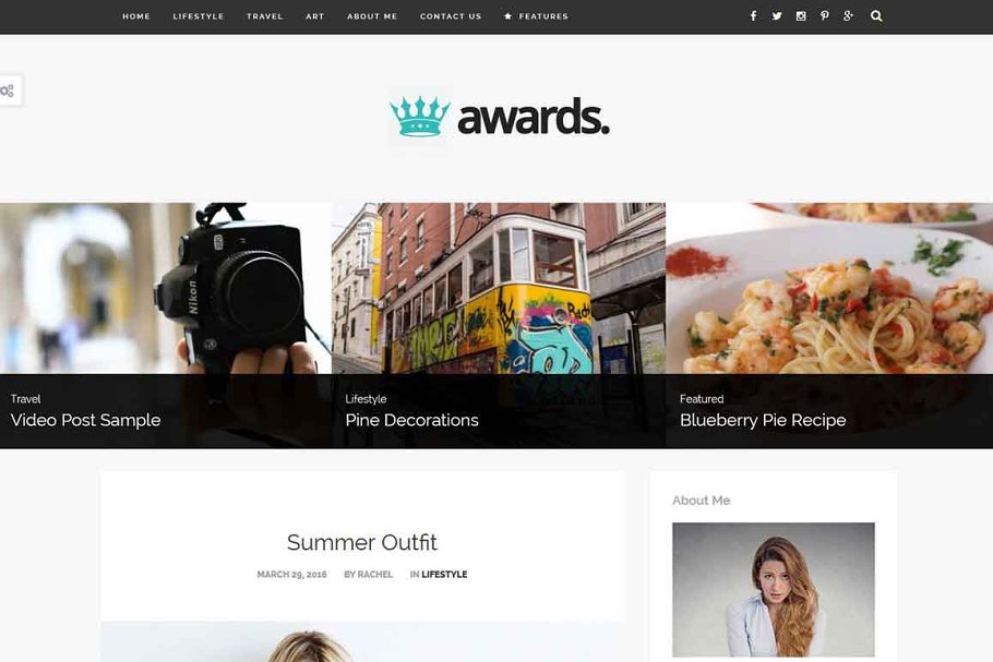 Download Awards - A Simple Blog Theme