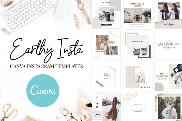 Download Canva Instagram Templates Earthy