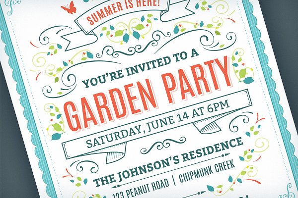 Download Garden Party Invitation Template