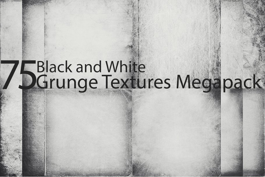 Download 75 BW Grunge Textures Pack