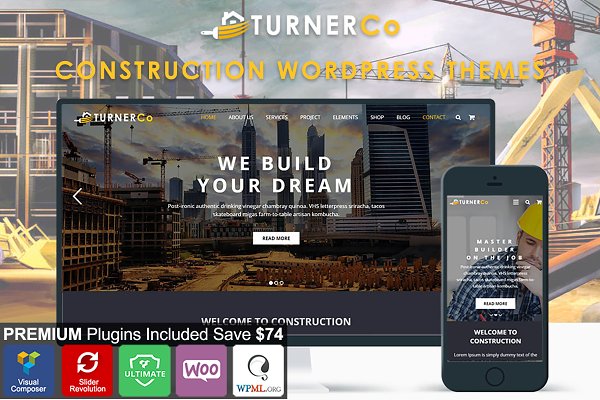 Download Turner Construction WordPress Theme