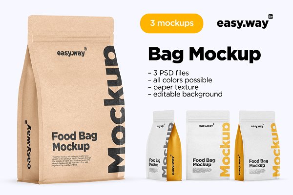 Download Paper Coffee Bag Mockup