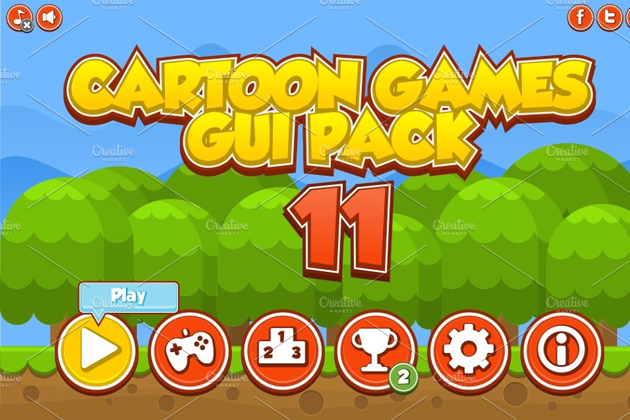 Download Cartoon Games GUI Pack 11