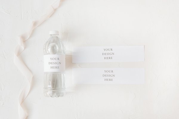 Download Wedding Water Bottle Mockup