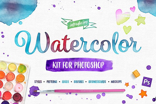 Download Watercolor Kit For Photoshop