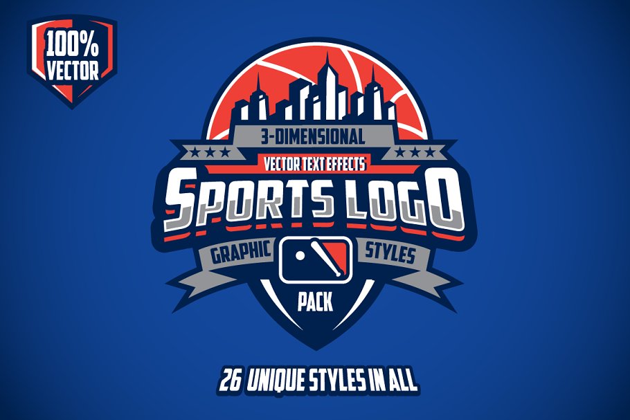 Download 3D Sports Logo Graphic Styles Pack