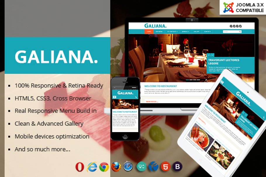 Download Galiana - Restaurant Joomla Template