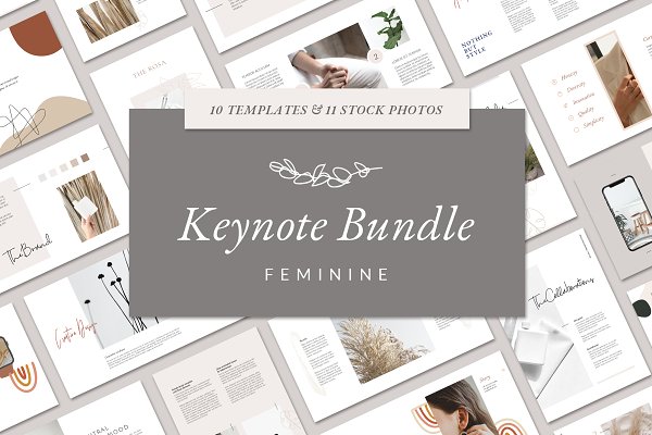 Download Keynote Bundle Feminine Templates