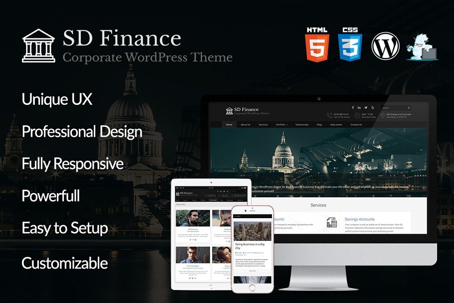 Download SD Finance - WordPress Theme