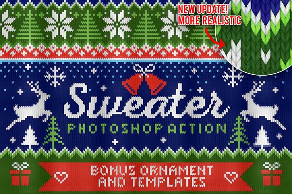Download Ugly Christmas Sweater Photoshop Act