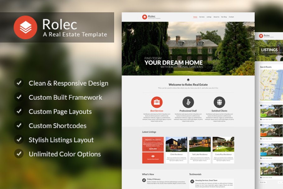 Download Rolec Real estate WordPress Theme