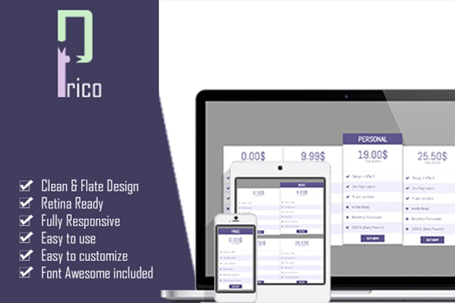 Download Prico - HTML5 Pricing Table