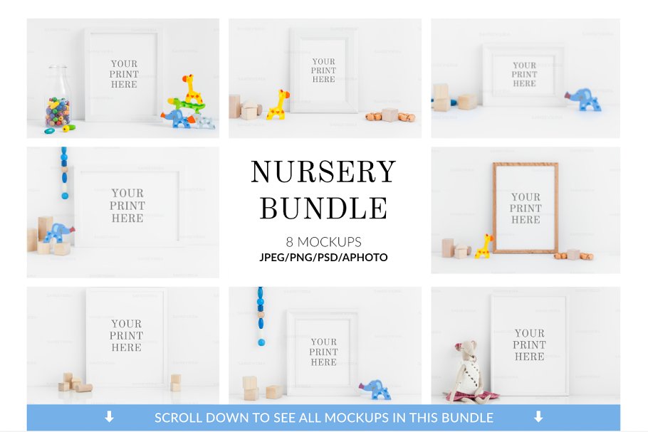 Download Bundle Nursery print mockups vol.1