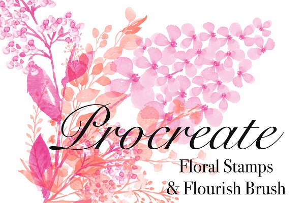 Download Procreate - 9 Floral Stamps & Brush