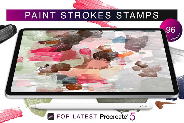 Download Procreate Paint Strokes Stamps