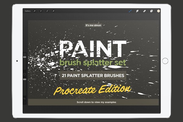 Download Procreate paint splatter brush set