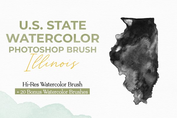 Download Illinois US Watercolor PS Brush