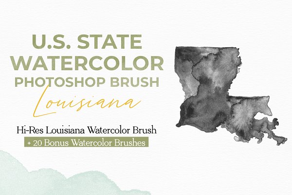 Download Louisiana US Watercolor PS Brush