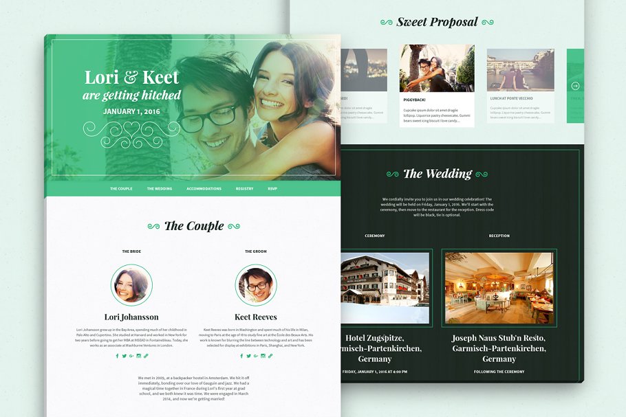 Download Lovebird - One-Page Wedding HTML/CSS