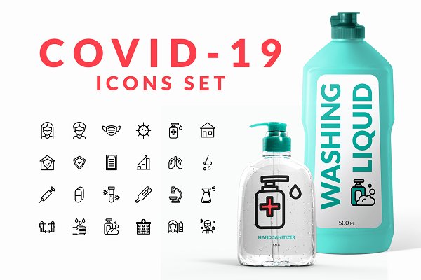 Download Covid-19 Icons set