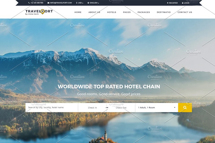 Download Travel & Hotel Responsive HTML
