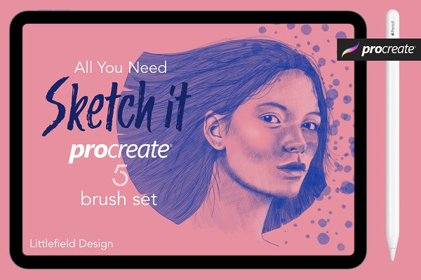 Download Sketch It Procreate 5 Brush set