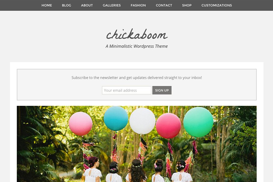 Download Chickaboom Feminine Wordpress Theme