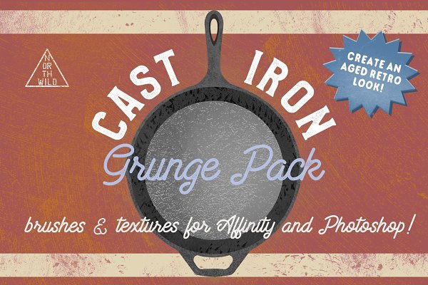 Download Cast Iron Grunge Brushes & Textures