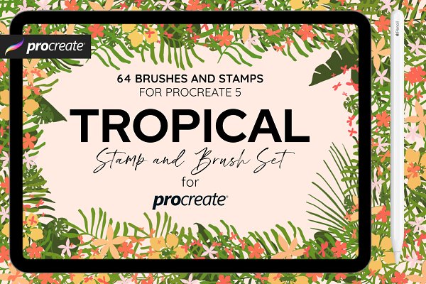 Download Procreate Tropical Summer Brush Set