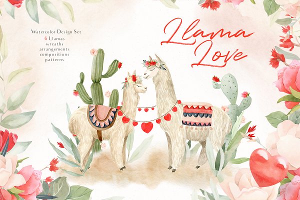 Download Love Llama - Valentines Day