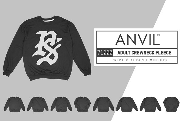 Download Anvil 71000 Adult Crewneck Fleece