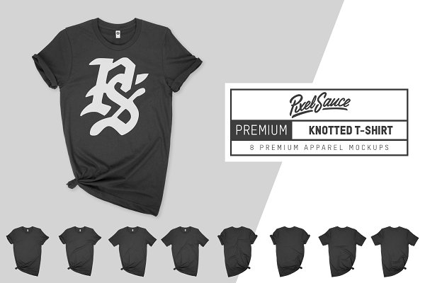 Download Premium Knotted T-Shirt Mockup