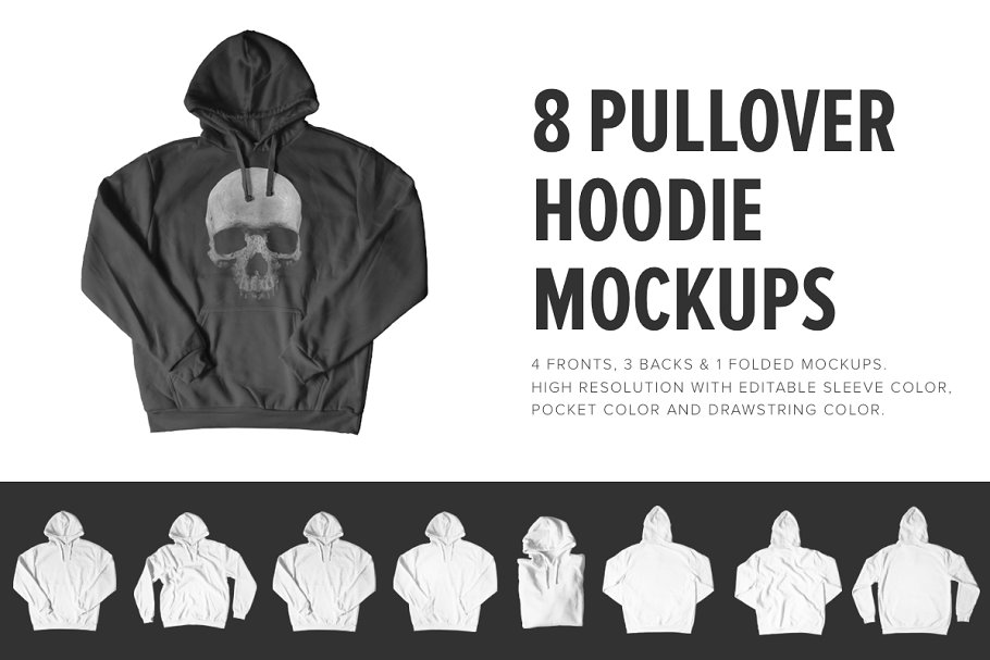 Download 8 Premium Pullover Hoodie Mockups