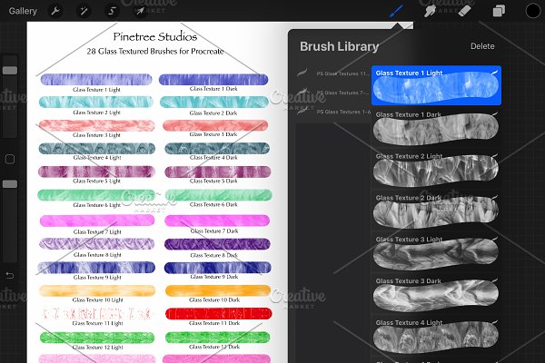 Download Procreate Glass Texture Brushes