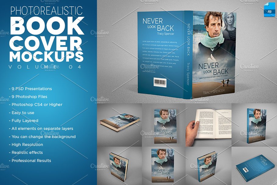 Download Photorealistic Book Cover Mockups v4
