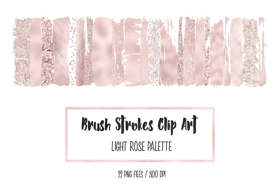 Download Light Rose Brush Stokres Clip Art