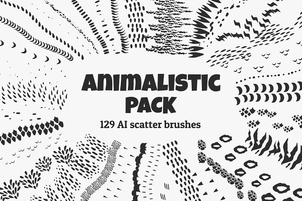 Download Animalistic Pack AI vector brushes