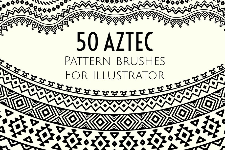 Download 50 Aztec pattern brushes