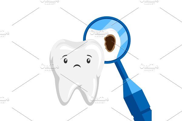 Download Illustration of sick tooth with
