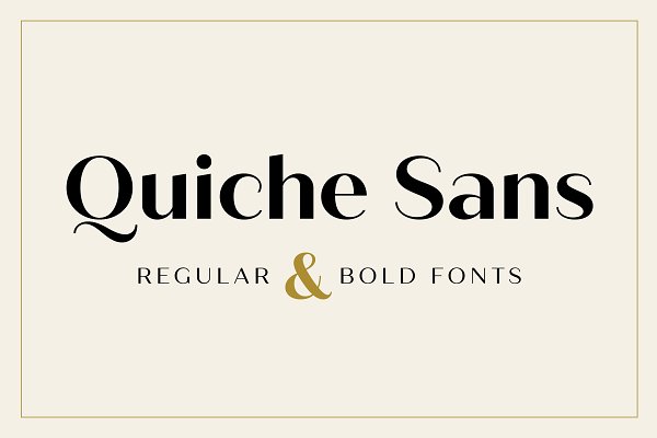 Download Quiche Sans Regular & Bold Fonts