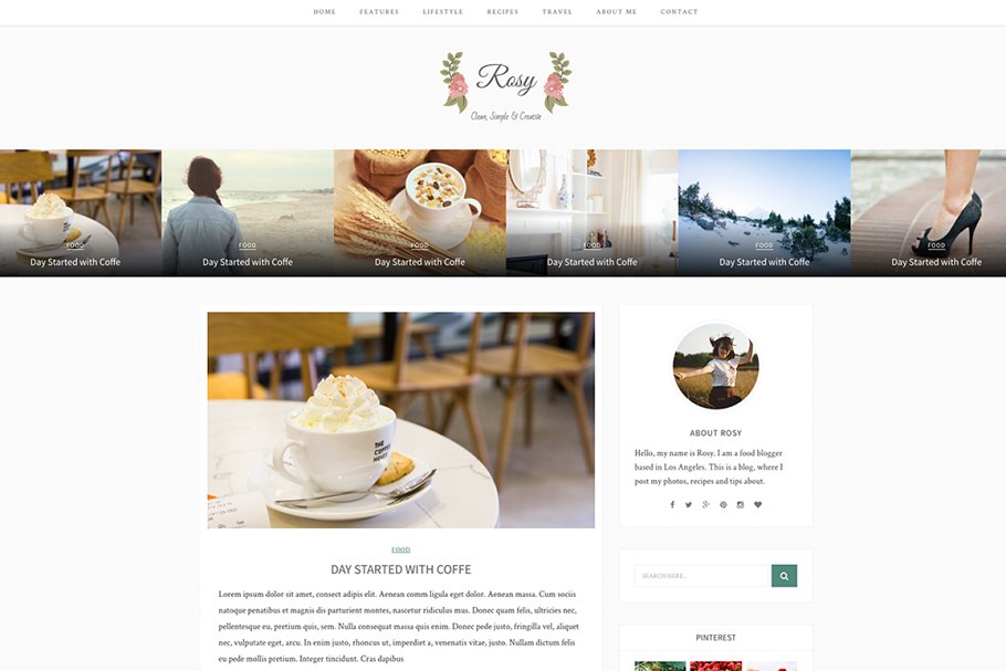 Download Rosy - Beautiful HTML5 Blog Template