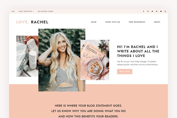Download Rachel Blog & Business Theme