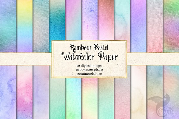 Download Rainbow Pastel Watercolor Textures