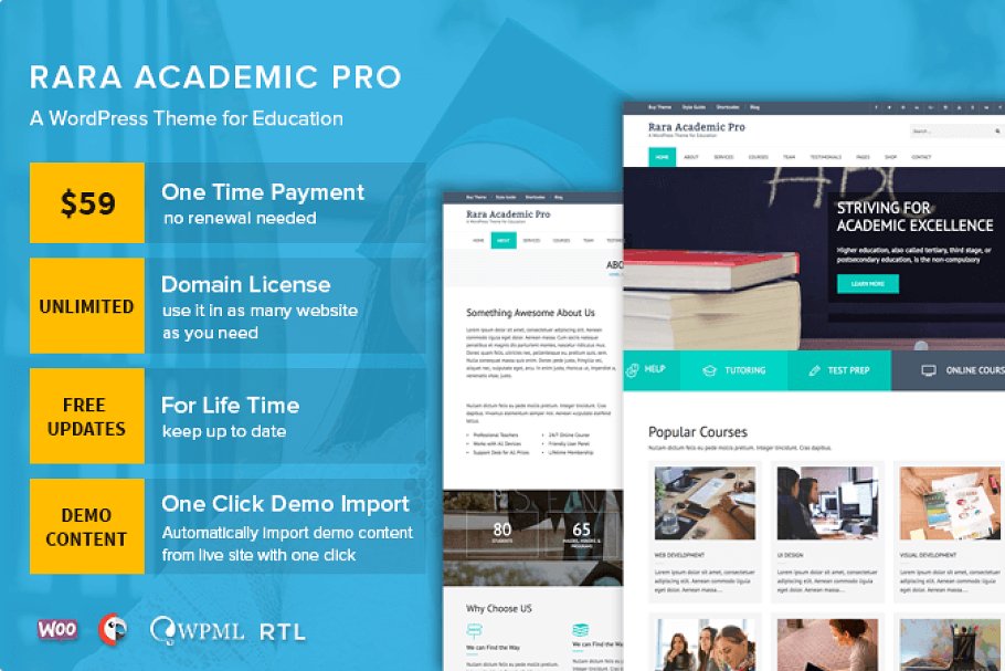 Download Rara Academic Pro WordPress Theme