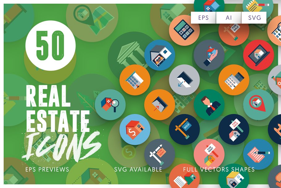 Download 50 Real Estate Icons